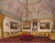 Hau Edward Petrovich Interiors of the Winter Palace. The Third Reserved Apartment. The Drawing-Room - Hermitage